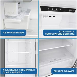 Avanti 28 in. 14.6 cu. ft. Counter Depth Garage-Ready Top Freezer Refrigerator - Stainless Steel, Stainless Steel, hires