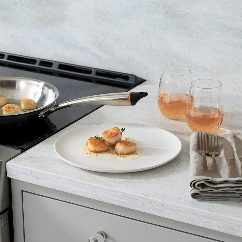 Cafe 30 in. 5.7 cu. ft. Smart Air Fry True European Convection Slide-In Electric Range with 5 Induction Burners - Stainless Steel, Stainless Steel, hires