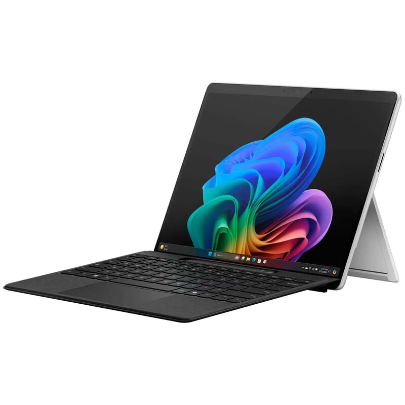 Microsoft Surface Pro 13 in. 2-in-1 Touchscreen Notebook with Copilot+ PC, Snapdragon X Plus CPU, Qualcomm Adreno GPU, 16 GB RAM, 256 GB SSD, up to 14 Hrs. of Battery Life & Windows 11 Home - Platinum, , hires