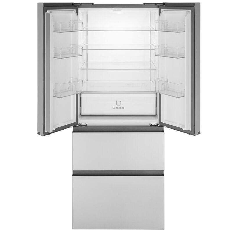 Haier 28 in. 14.5 cu. ft. Counter Depth 4-Door French Door Refrigerator - Stainless Steel, , hires