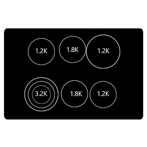 Viking 5 Series 36 in. 6-Burner Electric Cooktop with Power Burner - Stainless Steel w/Black Sides, , hires