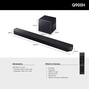 Samsung Q-Series 7.1.2 Channel Dolby Atmos Smart Sound Bar with Bluetooth & Wireless Subwoofer - Black, , hires