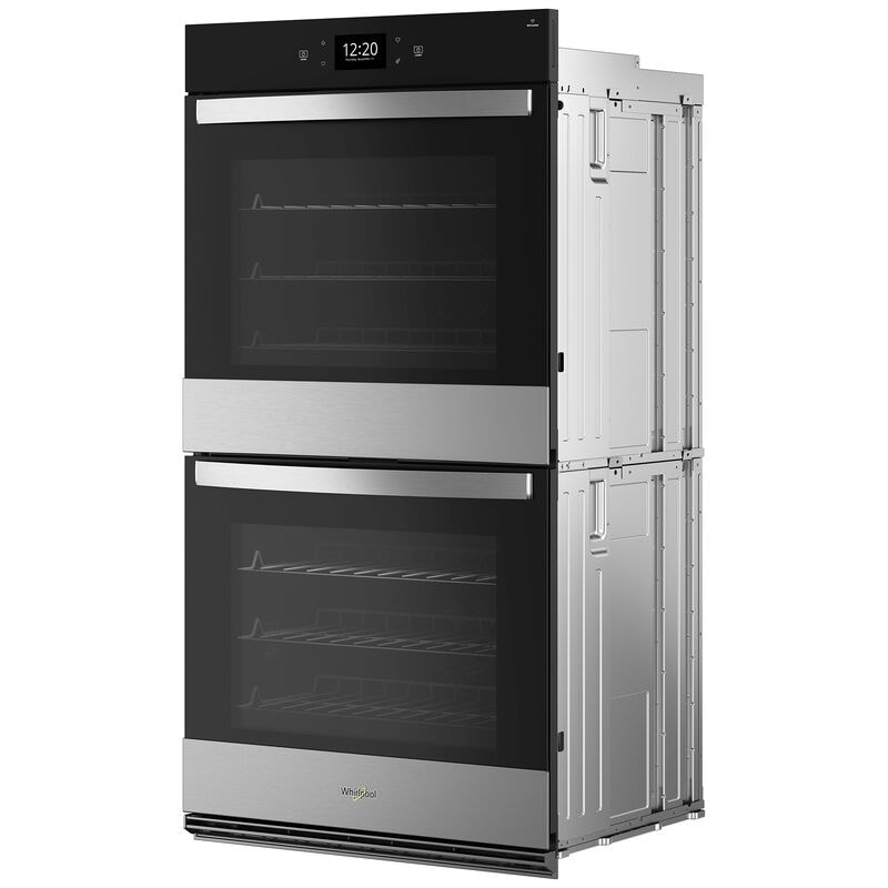 Whirlpool 30 in. 10 cu. ft. Smart Top Control Electric Double Wall Oven with True European Convection - Fingerprint Resistant Stainless, Fingerprint Resistant Stainless, hires