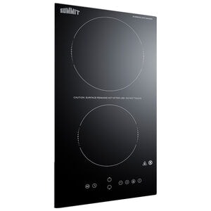 Summit 12 in. 2-Burner Electric Cooktop - Black, , hires