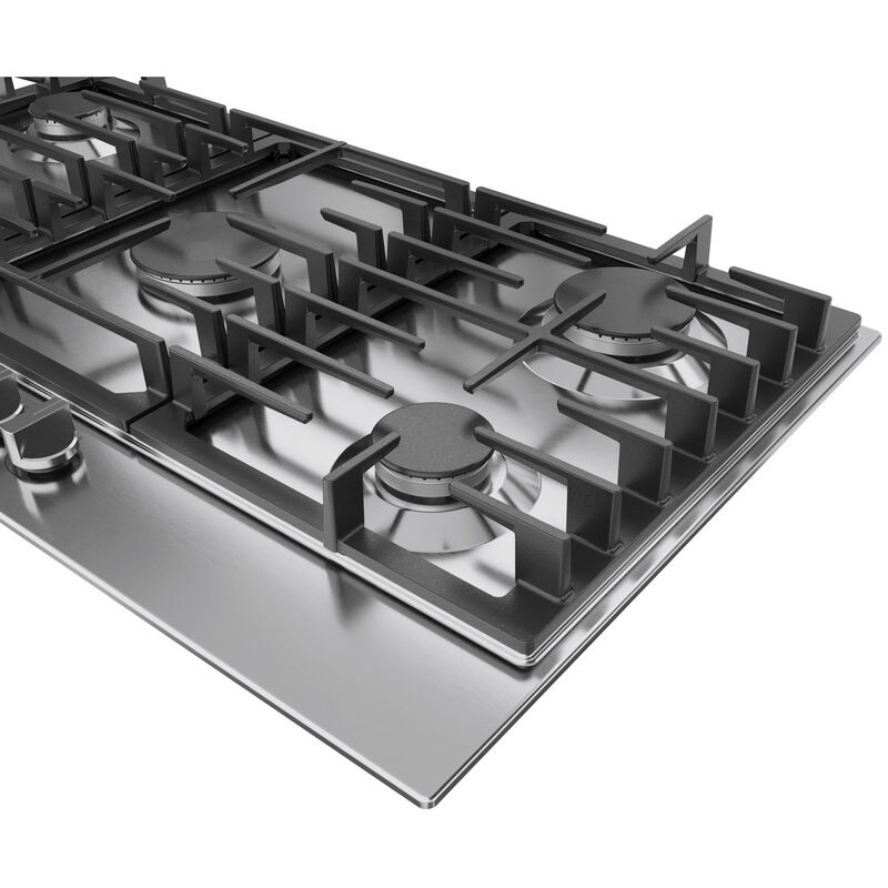 Bosch 300 Series 36 in. 5-Burner Natural Gas Cooktop with Simmer Burner & Power Burner - Stainless Steel, , hires
