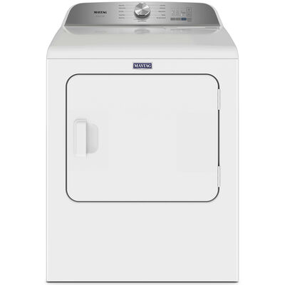 Maytag Pet Pro 29 in. 7.0 cu. ft. Electric Dryer with Pet Pro Option, Steam Cycle & Sensor Dry - White | MED6500MW