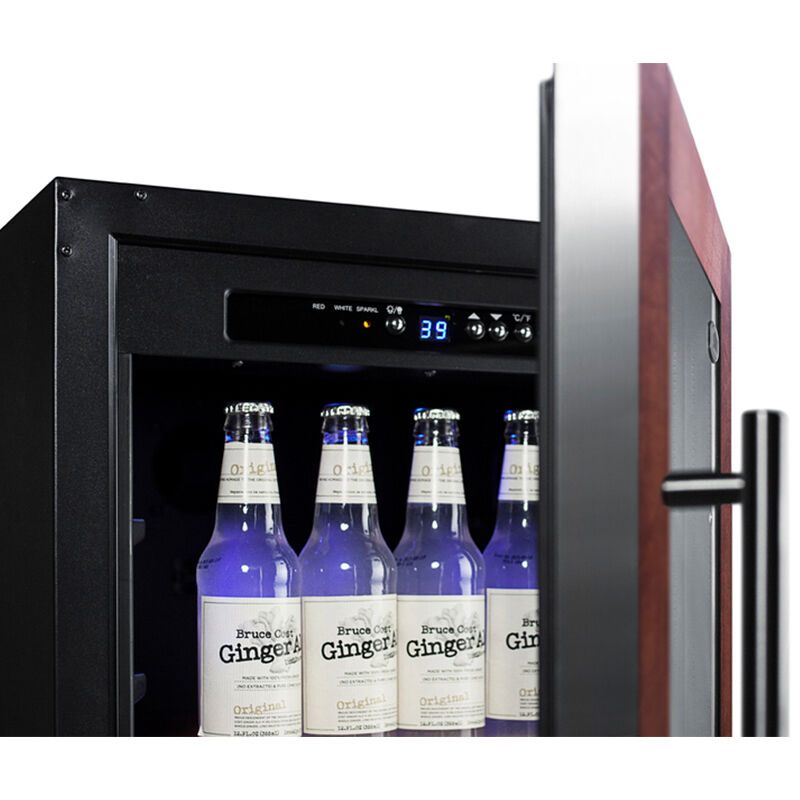 Summit 18 in. 2.7 cu. ft. Built-In/Freestanding Beverage Center with Adjustable Shelves & Digital Control - Custom Panel Ready, , hires