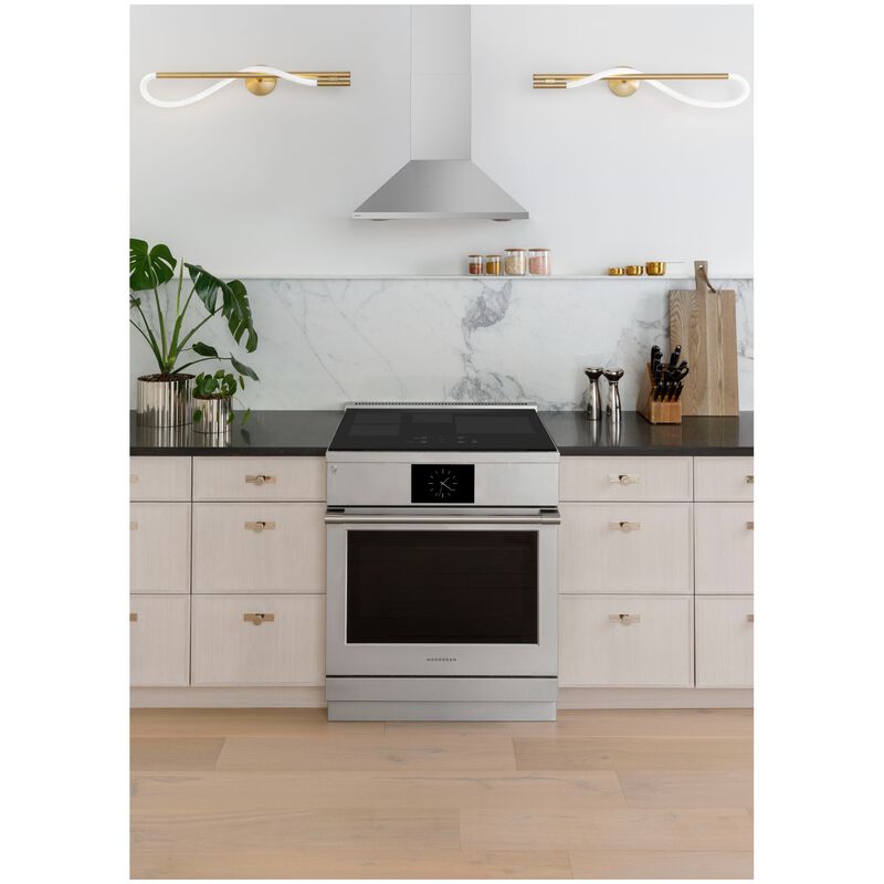 Monogram 30 in. Smart Convertible Chimney Style Range Hood with 4 Speed Settings & 1 LED Light - Stainless Steel, , hires