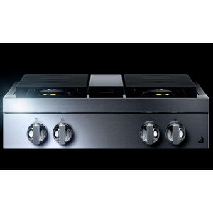 JennAir Noir 30 in. 4-Burner Natural Gas Rangetop with Simmer Burner & Power Burner - Stainless Steel, , hires