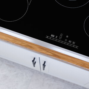 Bosch 800 Series 30 in. 4-Burner Electric Cooktop with - Black with Stainless Steel, , hires