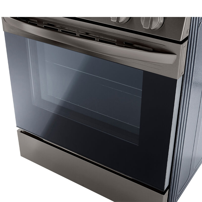 LG 30 in. 5.8 cu. ft. Smart Air Fry Convection Oven Freestanding Gas Range with 5 Sealed Burners & Griddle - Black with Stainless Steel, Black with Stainless Steel, hires