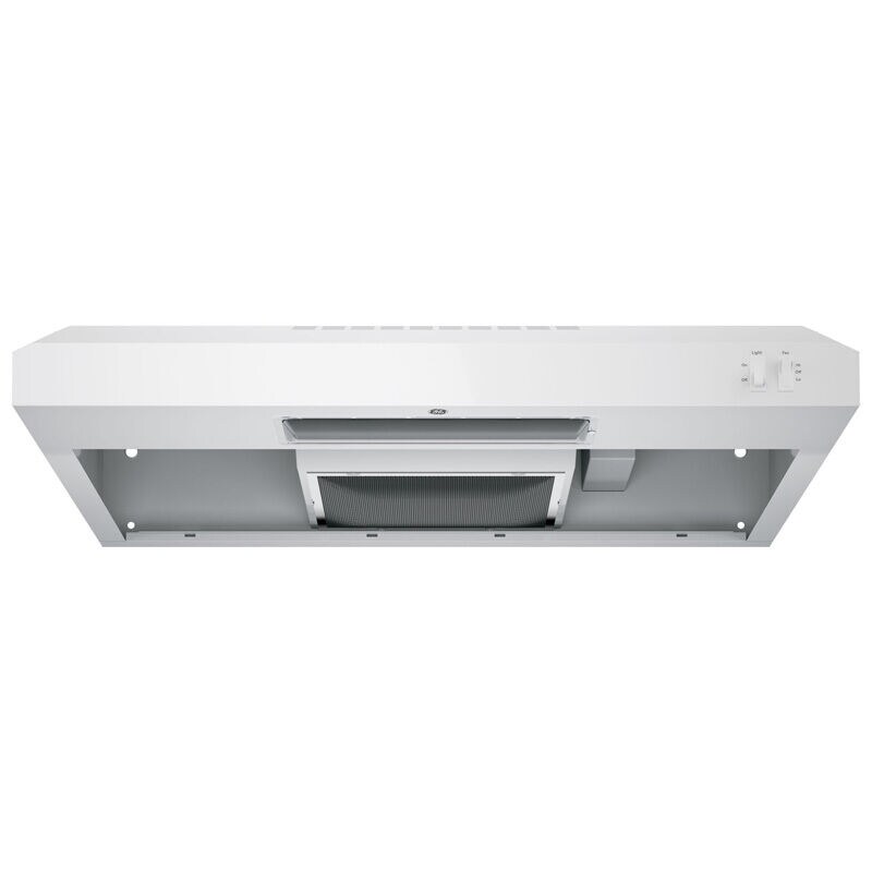 GE 30 in. Convertible Standard Style Range Hood with 200 CFM, 2 Fan Speeds & 1 Incandescent Light - White, , hires