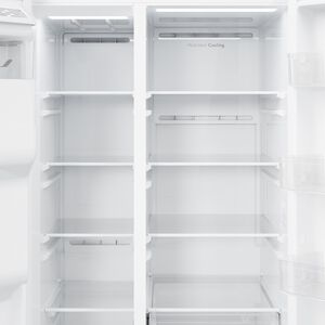 GE 36 in. 27.9 cu. ft. Side-by-Side Refrigerator with Ice & Water Dispenser - White, White, hires