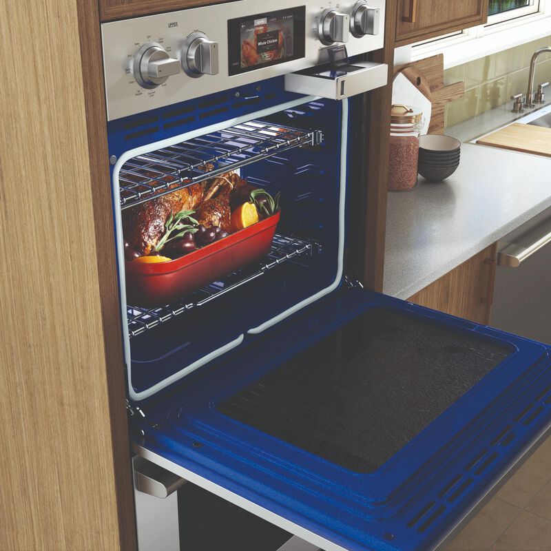 SKS 30 in. 9.4 cu. ft. Smart Top Control SteamElectric Double Wall Oven with True European Convection - Stainless Steel, , hires