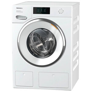 Miele TwinDos 24 in. 2.26 cu. ft. Smart Stackable Front Load Washer with TwinDos Detergent Dispenser, IntenseWash, Color Loss Protection & Steam Cycle - Lotus White, , hires