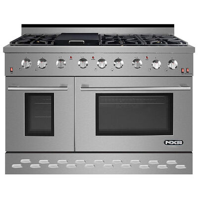 NXR 48 in. 7.2 cu. ft. Convection Double Oven Freestanding Gas Range with 6 Sealed Burners - Stainless Steel | SC4811