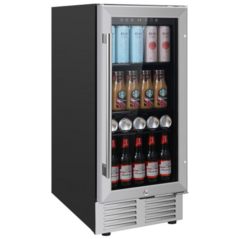 Avanti 15 in. 3.1 cu. ft. Compact Beverage Center with Adjustable Shelves & Digital Control - Stainless Steel, , hires