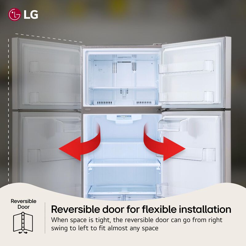 LG 30 in. 20.2 cu. ft. Top Freezer Refrigerator - Stainless Steel, Stainless Steel, hires
