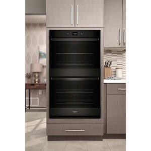 Whirlpool 30 in. 10 cu. ft. Smart Top Control Electric Double Wall Oven with Standard Convection - Black, Black, hires