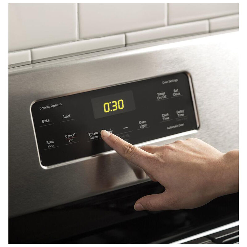 GE 30 in. 5 cu. ft. Gas Range with 5 Sealed Burners & Griddle - Stainless Steel, Stainless Steel, hires