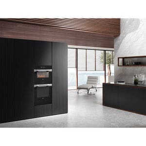 Miele PureLine Series 24 in. 1.5 cu. ft. Smart Speed Electric Single Wall Oven with True European Convection - Clean Steel, , hires