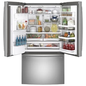 GE Profile 36 in. 22.1 cu. ft. Built-In Counter Depth French Door Refrigerator with Ice & Water Dispenser - Fingerprint Resistant Stainless, Fingerprint Resistant Stainless, hires
