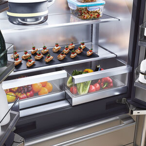 Signature Kitchen Suite 36 in. 19.3 cu. ft. Built-In Smart Counter Depth 4-Door French Door Refrigerator with Internal Water Dispenser - Custom Panel Ready, , hires