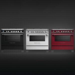 Fisher & Paykel Series 9 Classic 36 in. 4.9 cu. ft. True European Convection Dual Fuel Range with 5 Sealed Burners - Red, , hires