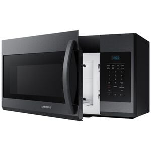 Samsung 30 in. 1.7 cu. ft. 1000W Over-the-Range Microwave with 300 CFM - Black Stainless, Black Stainless, hires
