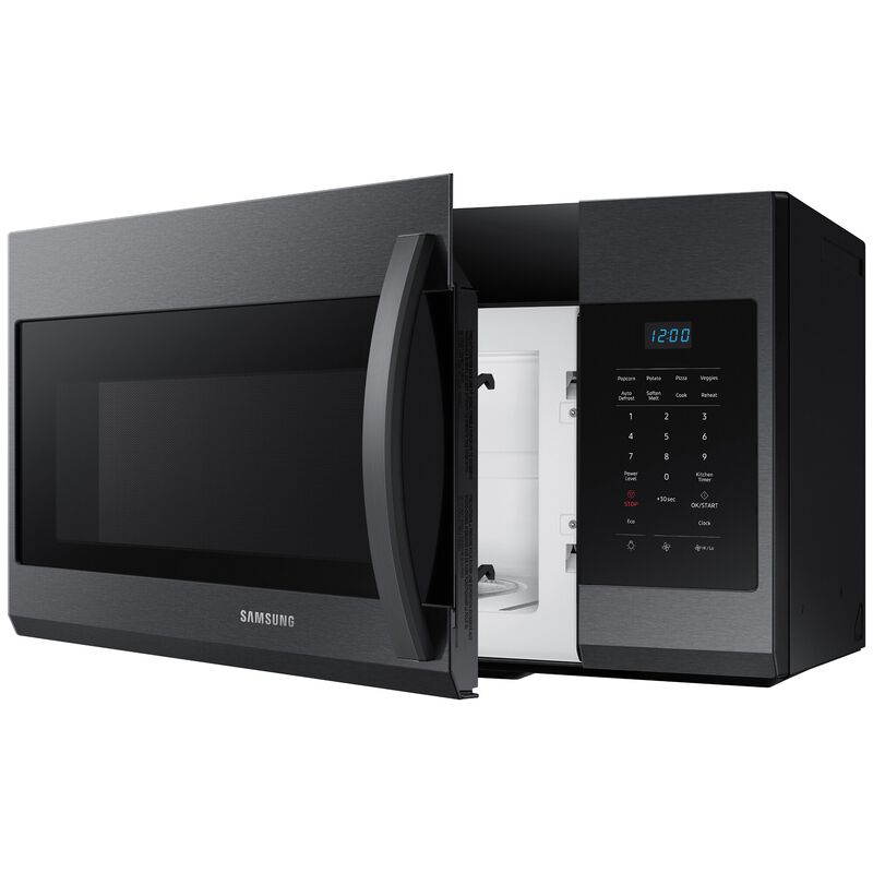 Samsung 30 in. 1.7 cu. ft. 1000W Over-the-Range Microwave with 300 CFM - Black Stainless, Black Stainless, hires