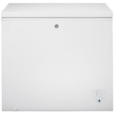 GE 33 in. 7.0 cu. ft. Chest Compact Freezer with Knob Control - White | FCM7STWW
