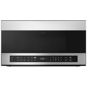 Sharp 30 in. 1.7 cu. ft. Over-the-Range Smart Microwave with 11 Power Levels, 300 CFM & Sensor Cooking Controls - Stainless Steel, , hires