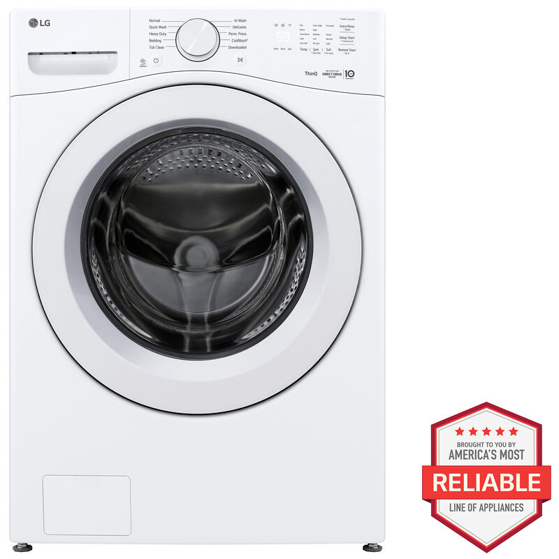 LG 27 in. 4.5 cu. ft. Smart Stackable Front Load Washer with AI Wash - White, , hires