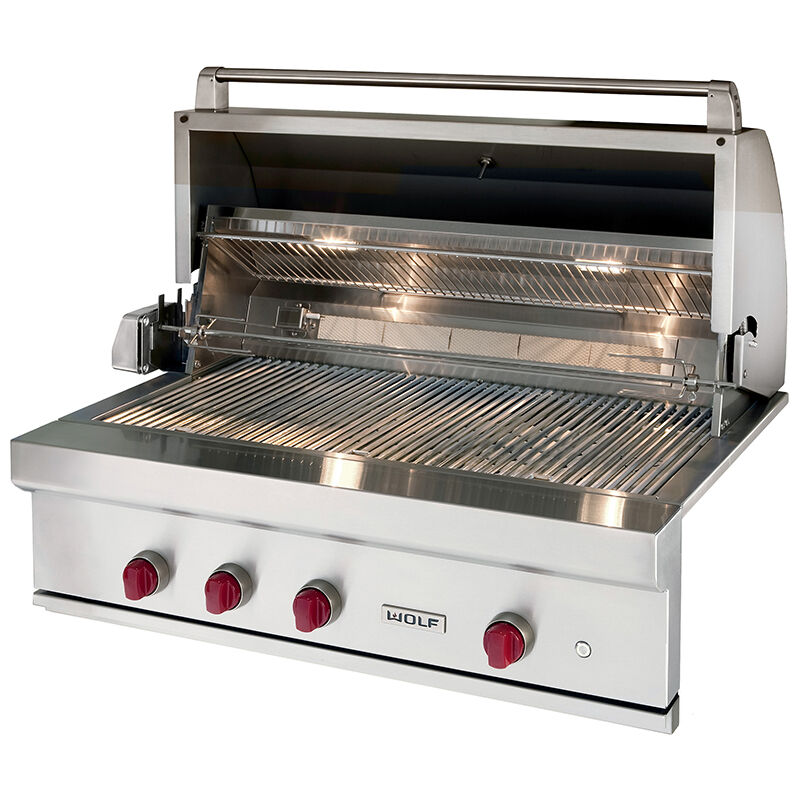 Wolf Designer 42 in. 4-Burner Built-In/Freestanding Liquid Propane Gas Grill with Rotisserie & Sear Burner - Stainless Steel, , hires