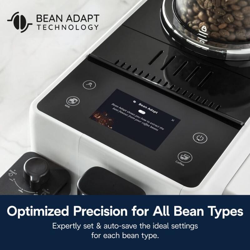 De'Longhi Rivelia Automatic Espresso Machine with Milk Frother and Removable Bean Hoppers - White, White, hires