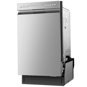 Midea 18 in. Front Control Dishwasher with 52 dBA Sound Level & Pocket Handle - Stainless Steel, , hires