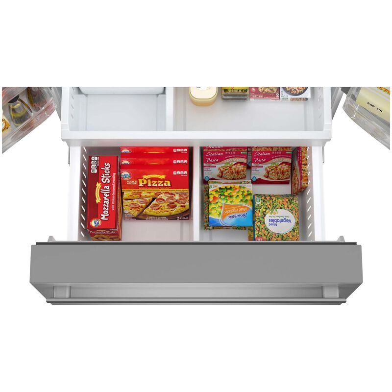 Sharp 36 in. 28.9 cu. ft. Garage-Ready French Door Refrigerator with Ice & Water Dispenser - Stainless Steel, , hires