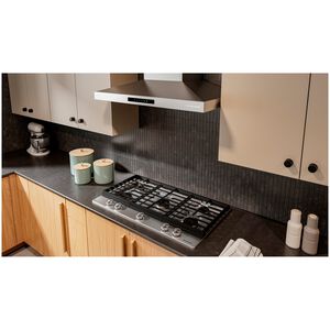 KitchenAid 36 in. 5-Burner Natural Gas Cooktop with Simmer Burner & Power Burner - Stainless Steel, , hires