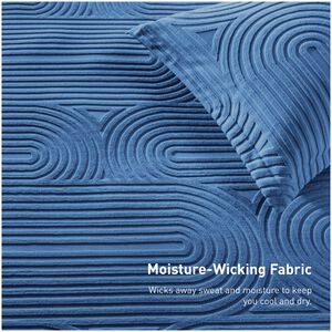 BEDGEAR Performance Duvet & 2pc Sham Set, Racetrack, Stonewash Blue, Queen, , hires
