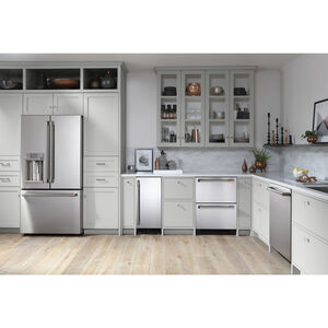 Cafe 24 in. 5.7 cu. ft. Double Refrigerator Drawers - Stainless Steel, Stainless Steel, hires