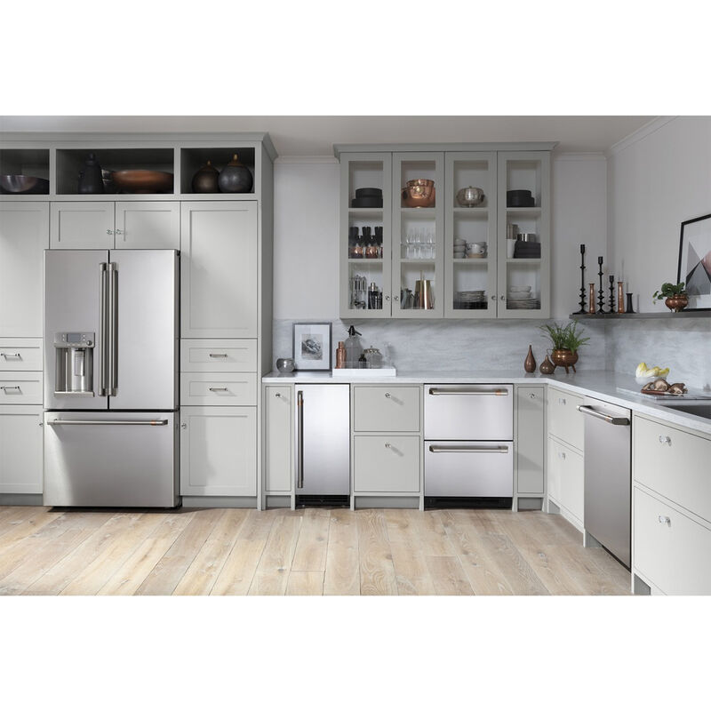 Cafe 24 in. 5.7 cu. ft. Double Refrigerator Drawers - Stainless Steel, Stainless Steel, hires