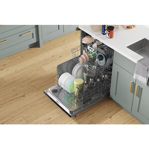 Whirlpool 24 in. Top Control Dishwasher with 41 dBa Sound Level & 3rd-Rack - Fingerprint Resistant Stainless, , hires