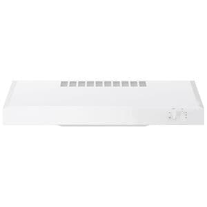 GE 24 in. Convertible Standard Style Range Hood with 200 CFM, 2 Fan Speeds & 1 Incandescent Light - White on White, , hires