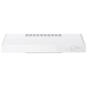 GE 24 in. Standard Style Range Hood with 2 Speed Settings, 200 CFM, Convertible Venting & Incandescent Light - White, , hires