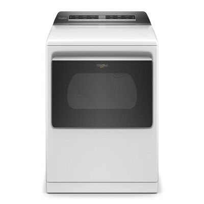 Whirlpool 27 in. 7.4 cu. ft. Smart Electric Dryer with Sensor Dry, Sanitize & Steam Cycle - White | WED7120HW