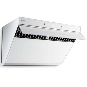 Fotile Slant Vent Series 30 in. Side Vent Range Hood with 4 Speed Settings, 1000 CFM, Ducted Venting & 2 LED Lights - White Glass, , hires