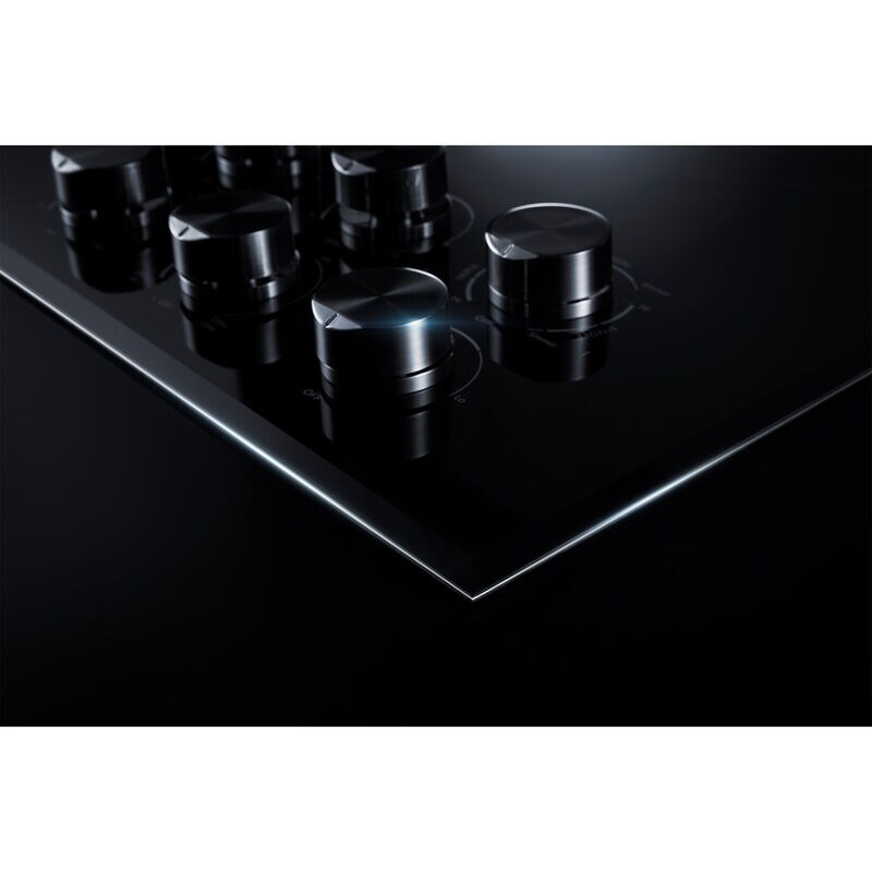 JennAir Oblivian Glass 30 in. 4-Burner Electric Cooktop with Downdraft, Simmer Burner & Power Burner - Black, , hires