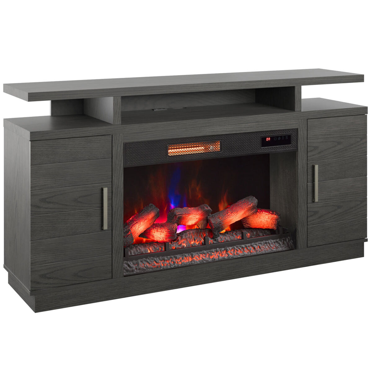 Duraflame Modern Electric Fireplace TV Stand with Doors and 33