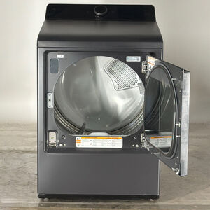 LG 27 in. 7.3 cu. ft. Smart Electric Dryer with EasyLoad Door, AI Sensor Dry, TurboSteam Technology & Sanitize Cycle - Matte Black (Open Box Excellent Condition), , hires