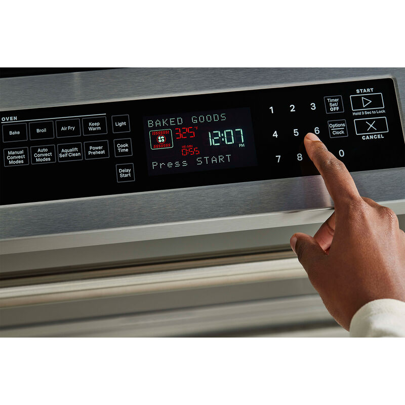 Maytag 30 in. 5.8 cu. ft. Air Fry True European Convection Slide-In Gas Range with 5 Sealed Burners - Fingerprint Resistant Stainless, , hires